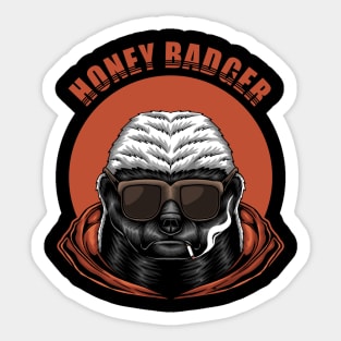 honey badger eyeglasses Sticker